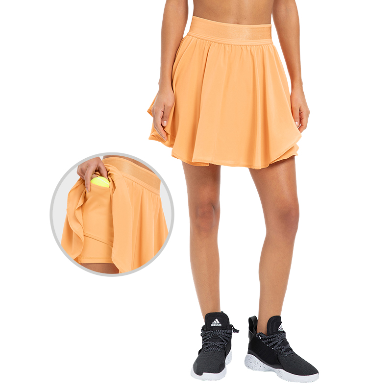 Women's fashion with inner shorts yoga pants skirt