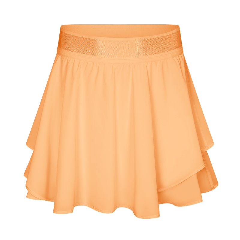 Women's fashion with inner shorts yoga pants skirt Orange