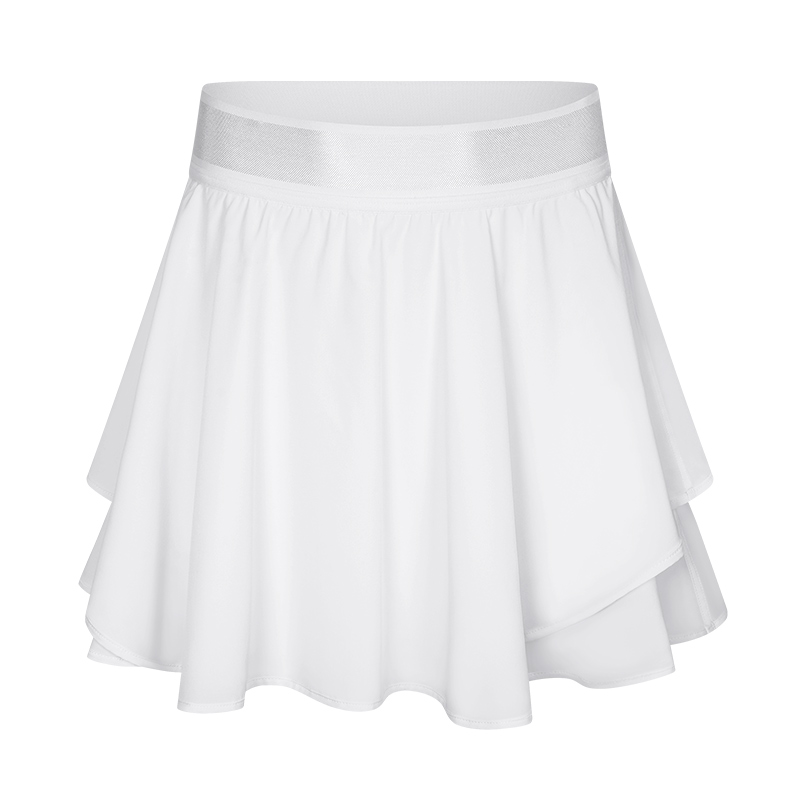 Women's fashion with inner shorts yoga pants skirt White