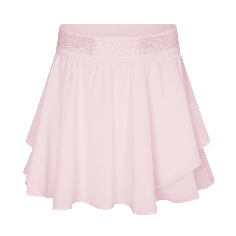 Women's fashion with inner shorts yoga pants skirt Pink