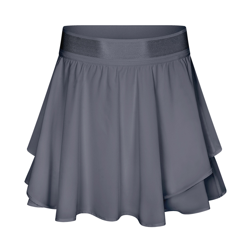 Women's fashion with inner shorts yoga pants skirt Grey