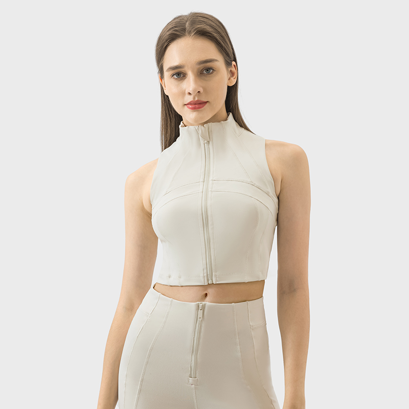 Women's zip fashion crop top Albumin