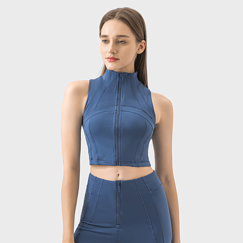 Women's zip fashion crop top Pitch