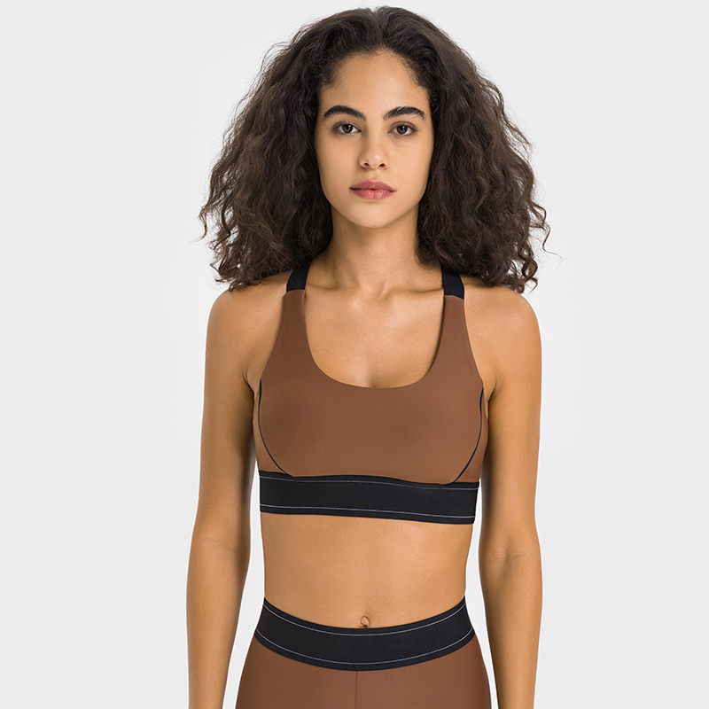 Women's fashion sports bra  Cocoa color