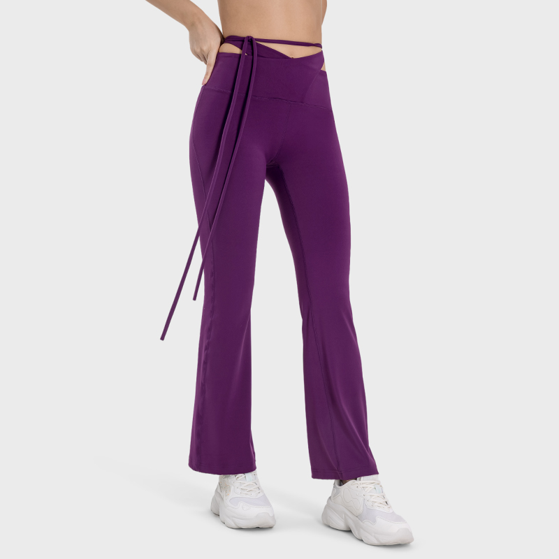 Women's slim-fit micro-cropped pants with tracksuit pants Magenta purple