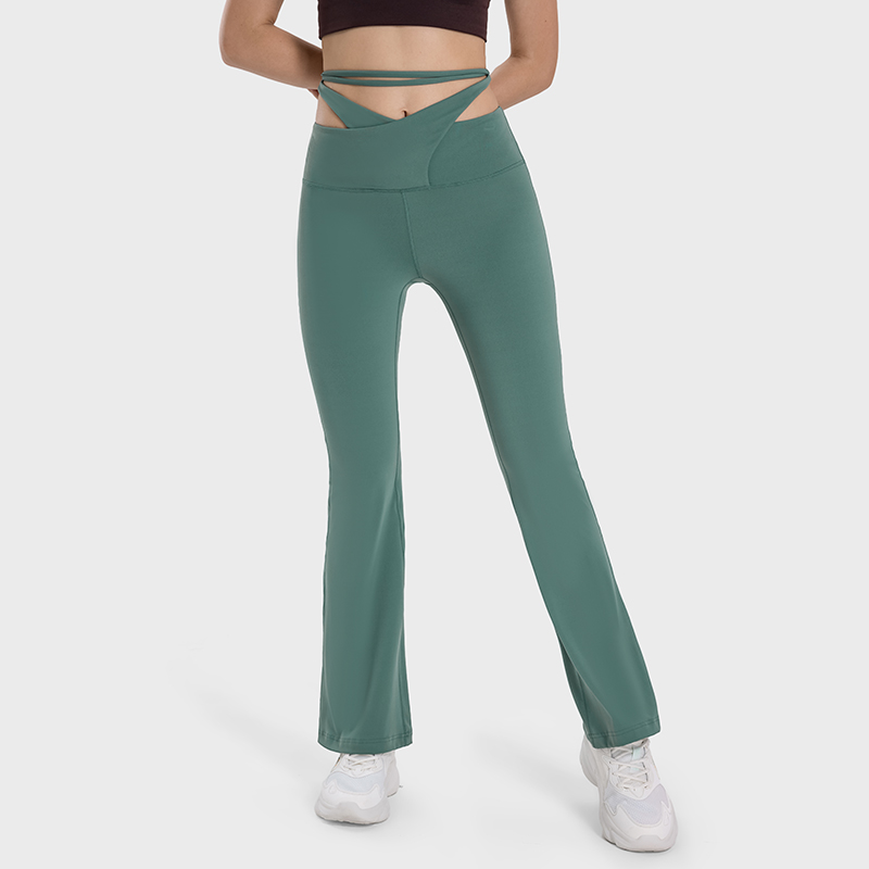 Women's slim-fit micro-cropped pants with tracksuit pants Forest Green