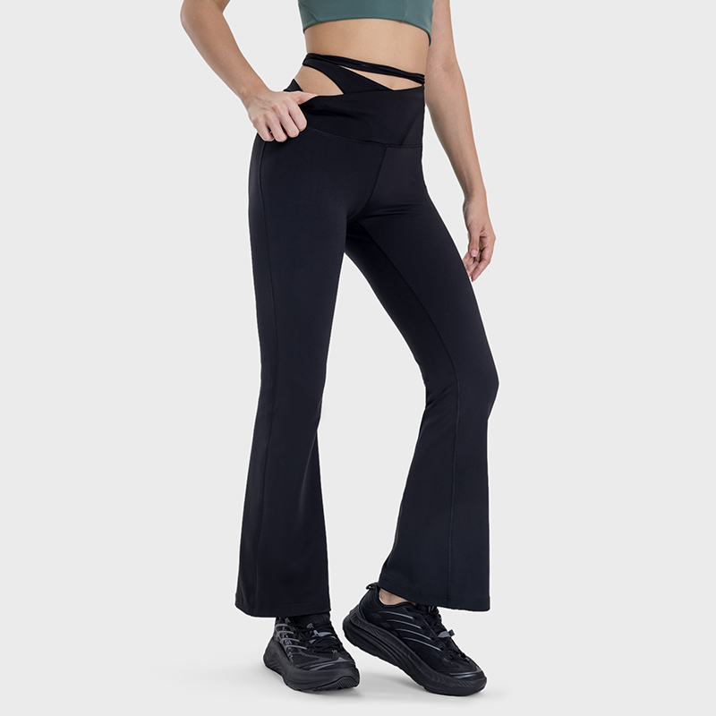 Women's slim-fit micro-cropped pants with tracksuit pants Black