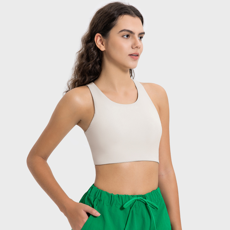 Women's shock-absorbing and breathable sports bra with a beautiful back Albumin