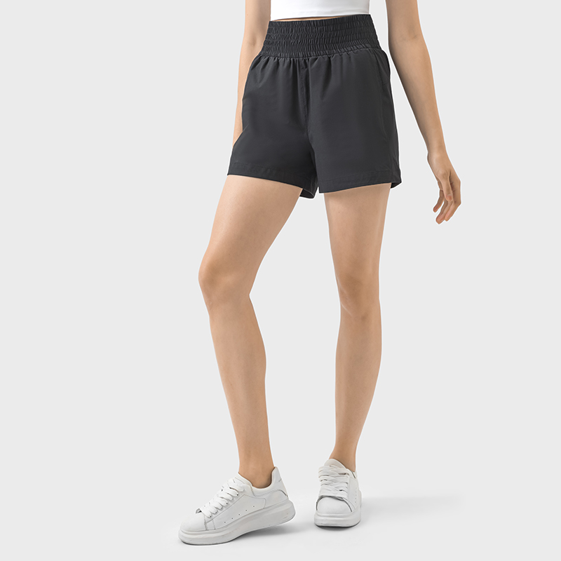 Women's yoga pants Lightweight running fitness shorts Black