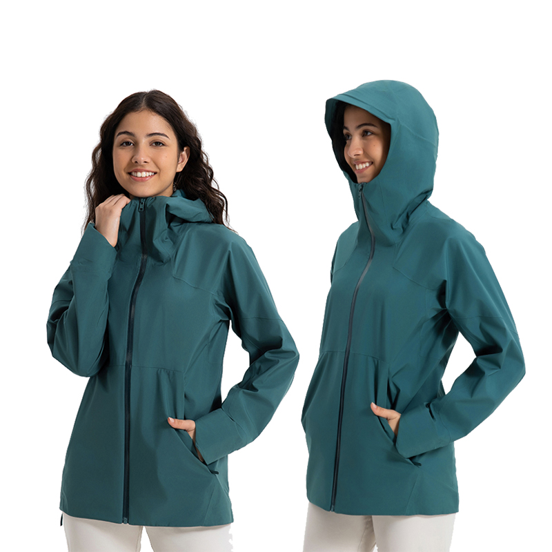 Women's light household outerwear cardigan hooded hiking camping and mountaineering suit