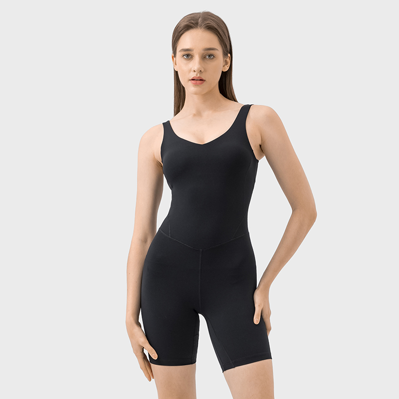 Women's shaping, abdominal tightening, and hip lifting jumpsuit Black