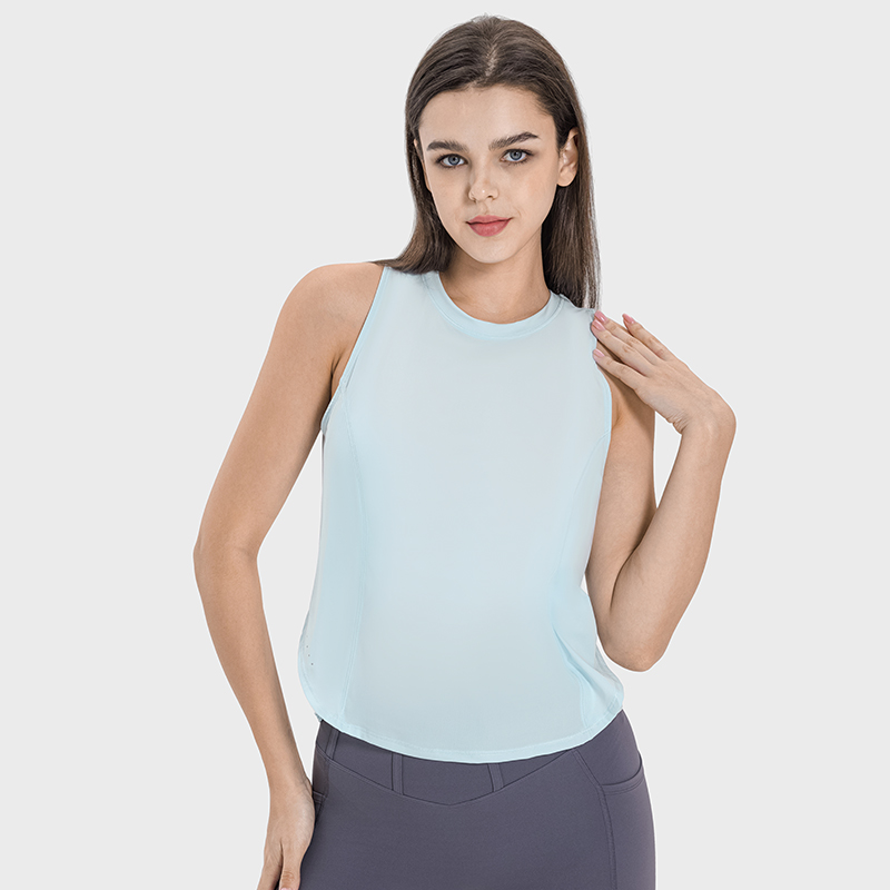 Women's Volleyball Sweat Breathable and Cool Sports Tank Top Glazed blue 