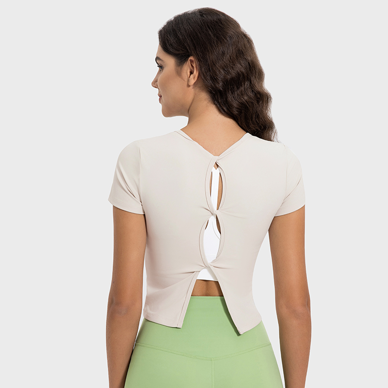 Women's slim fit sports short sleeved shirt Albumin