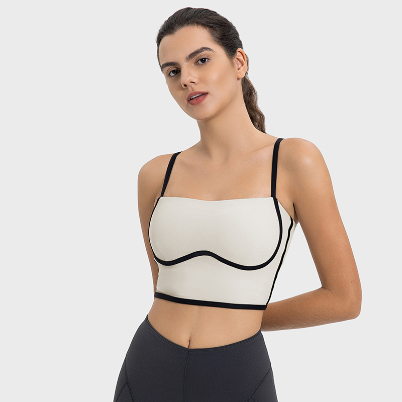 Women's color blocking sports high elasticity and breathable yoga suit Albumin