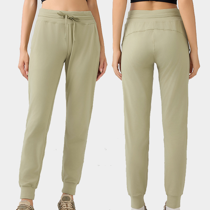 Women's high waisted drawstring quick drying slimming sports pants