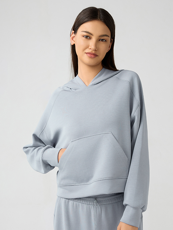 Women's multifunctional hooded sweatshirt Rhinoceros Grey