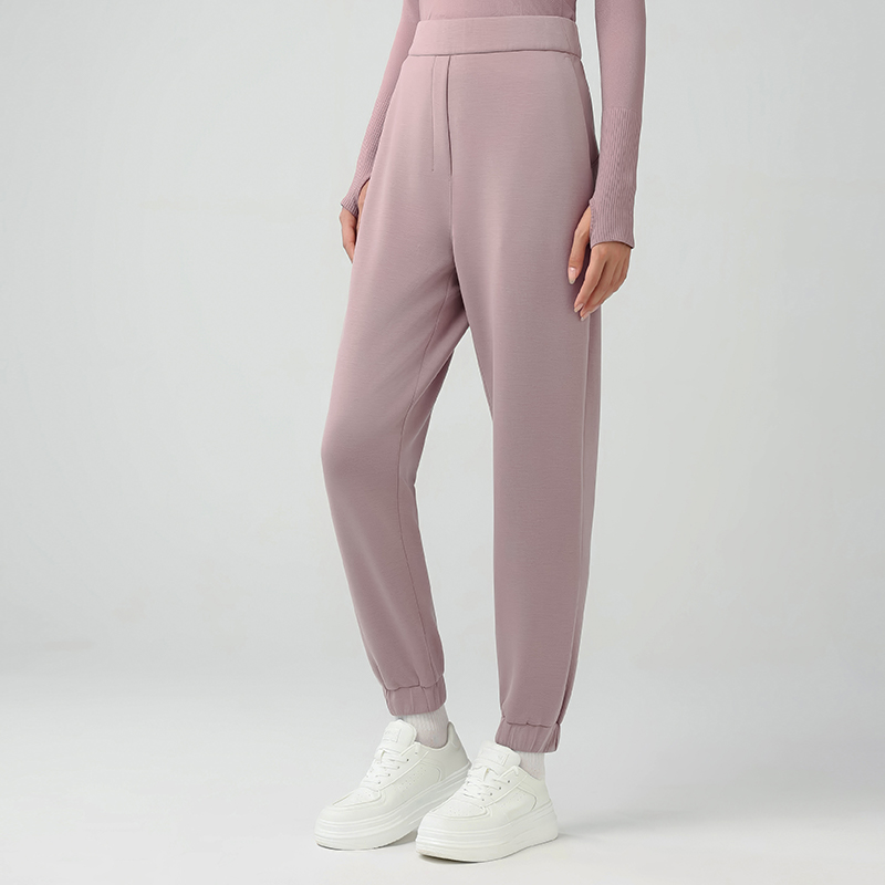 Women's high waisted loose fitting ankle sweatpants Twilight Rose