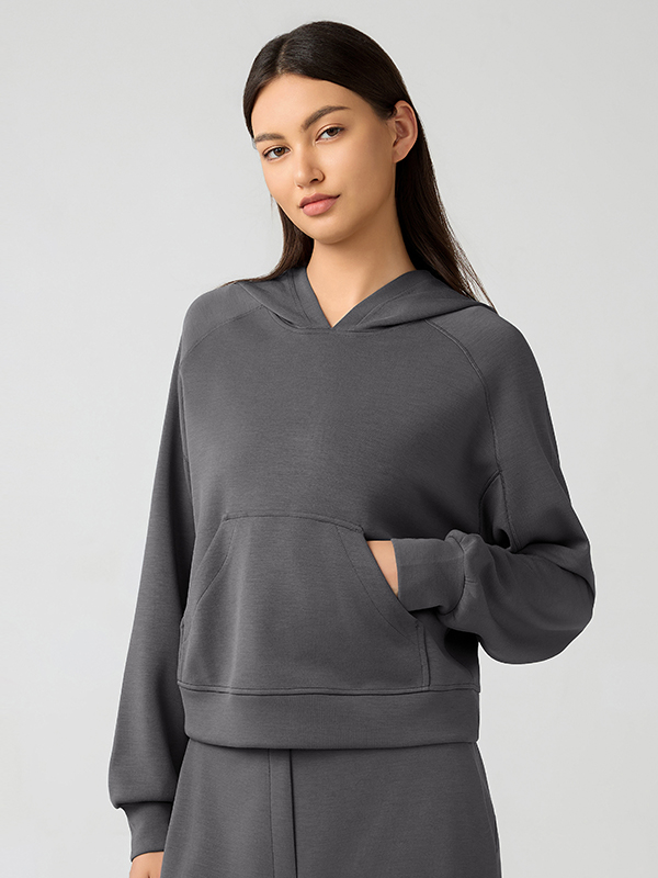Women's multifunctional hooded sweatshirt Color:Graphite;SIZE:S