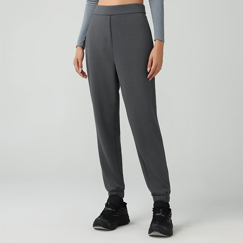 Women's high waisted loose fitting ankle sweatpants Graphite