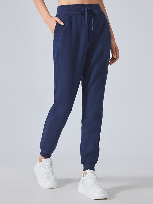 Women's casual loose ankle sports pants Night Sea Blue