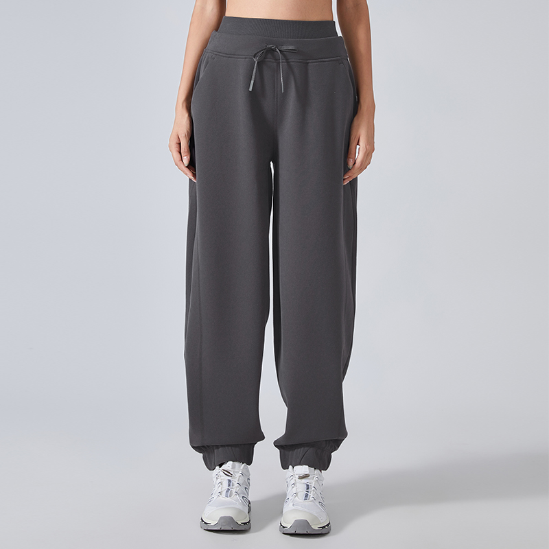 Women's fleece warm sports pants Graphite