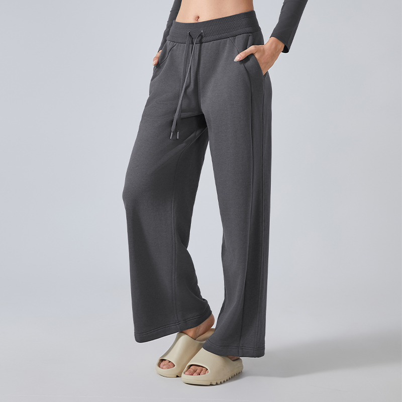 Women's casual loose sports sweatpants Color:Graphite;SIZE:S