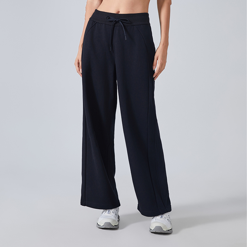 Women's casual loose sports sweatpants Black 