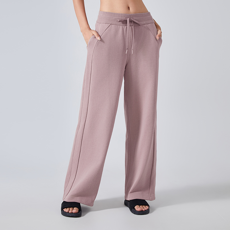 Women's casual loose sports sweatpants Twilight Rose
