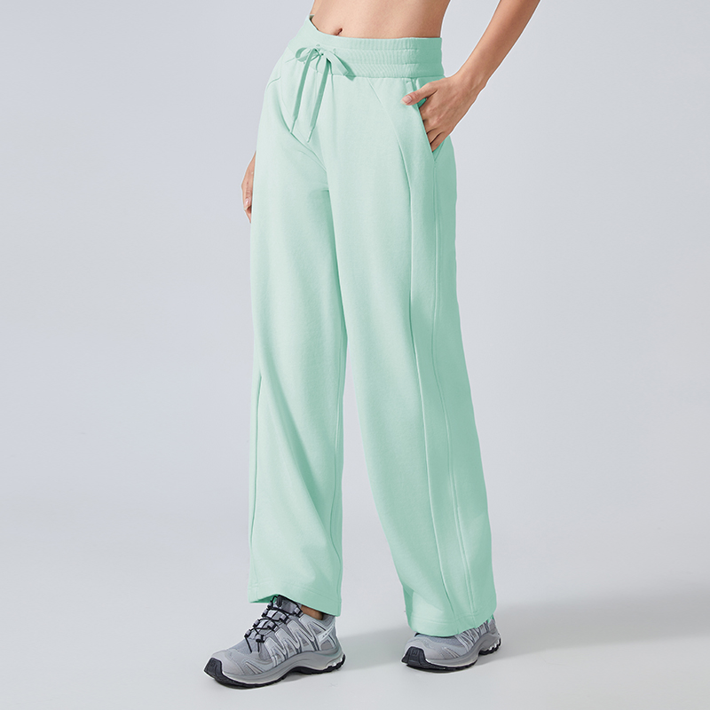 Women's casual loose sports sweatpants Mint color
