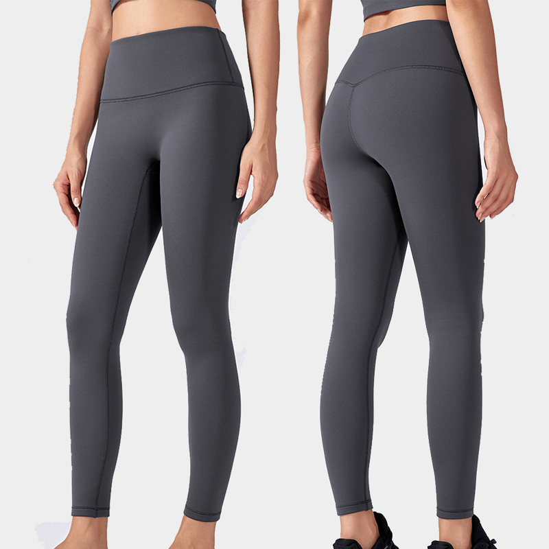 Women's high waisted elastic tight pants with plush yoga pants