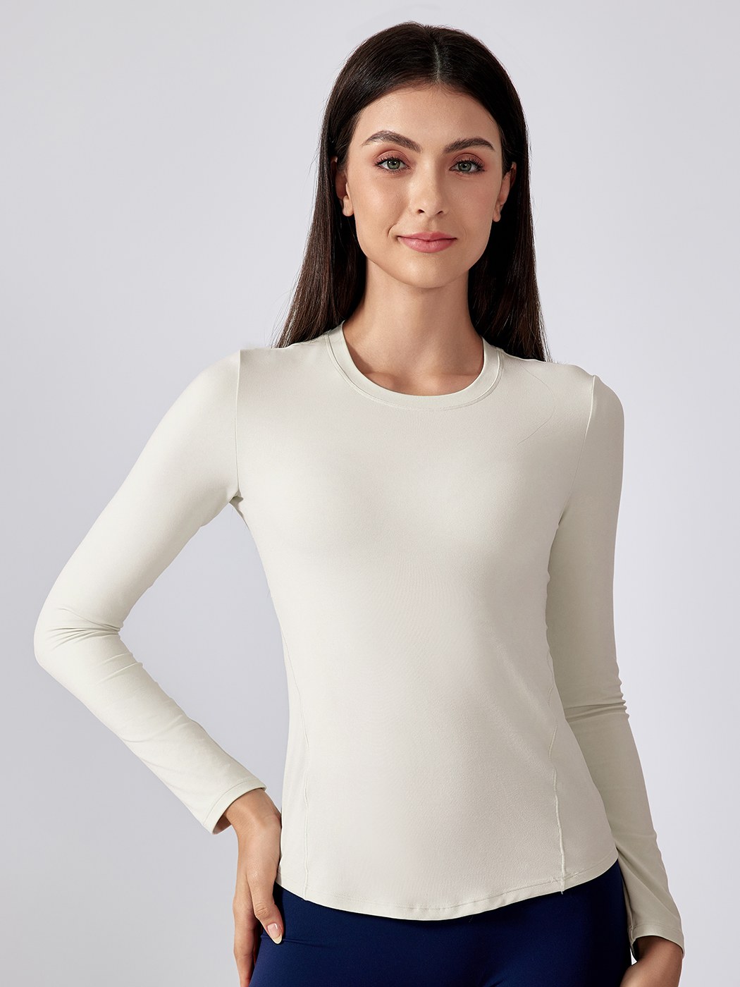 Women's slimming exercise long sleeved yoga suit Albumin