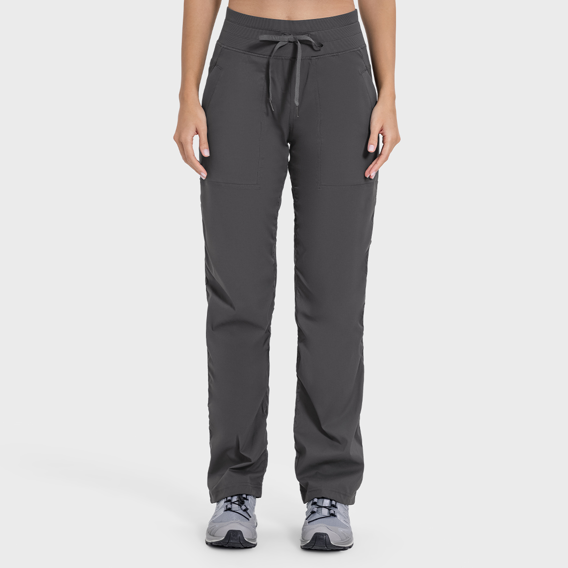 Women's loose straight leg pants Graphite