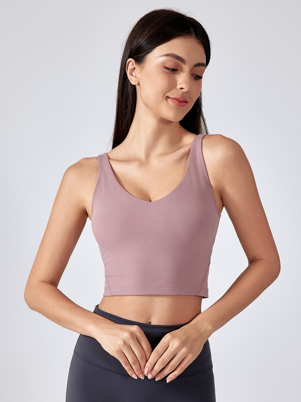 Women's Back Sports Underwear Color:TWILIGHT ROSE;SIZE:S