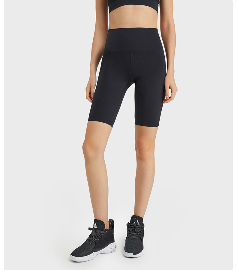 Women's free size fitness pants with high waist and hip lifting BLACK 