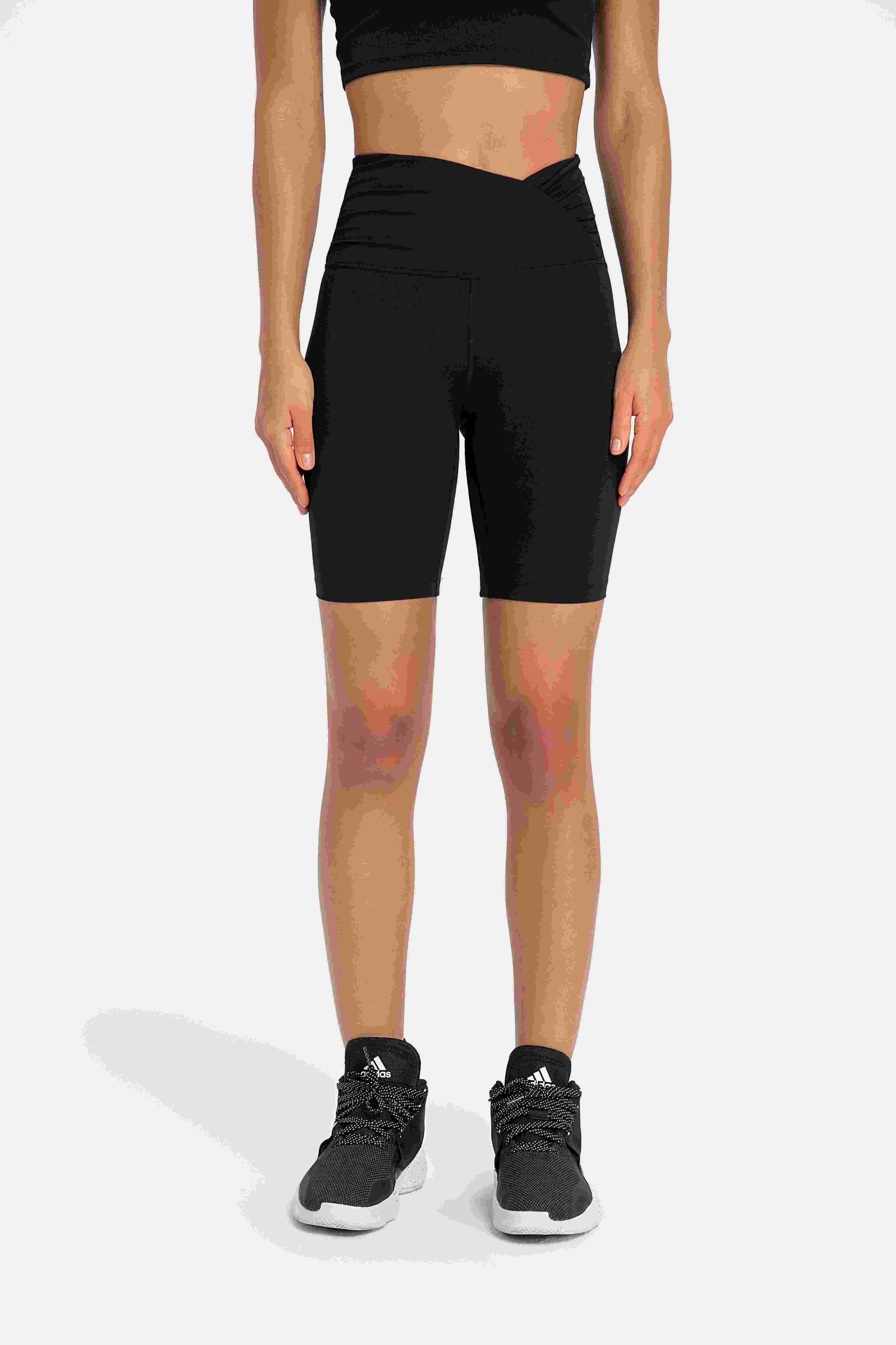 Women's high waisted shaping exercise stretch yoga pants Color:BLACK;SIZE:S