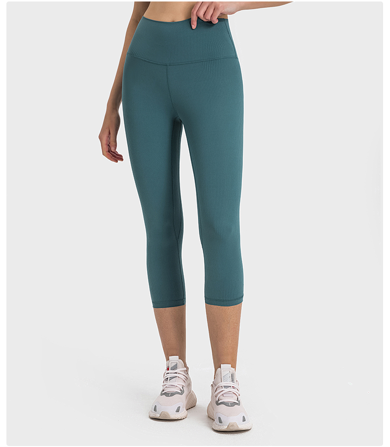 Women's Fitness Yoga Octopath Pants High Waist Exercise TURQUOISE
