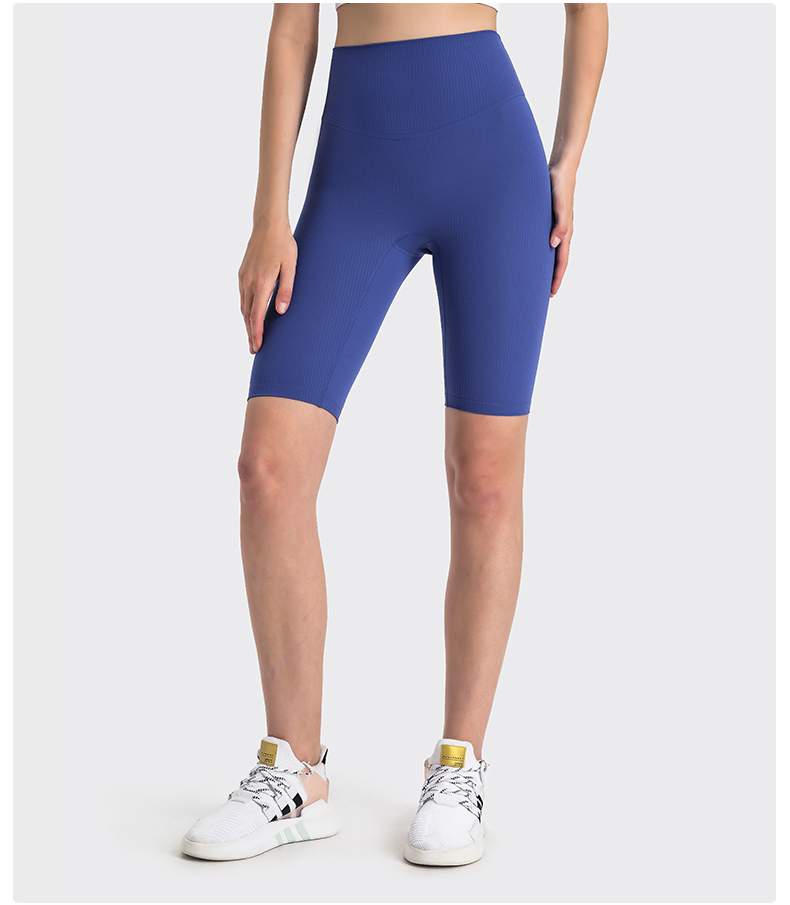 Women's high waisted yoga pants AZURE BLUE