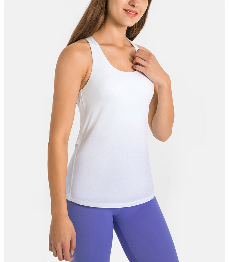 Women's loose and breathable running sports cover with straps WHITE