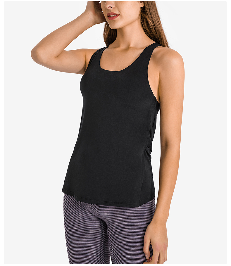 Women's loose and breathable running sports cover with straps Color:BLACK;SIZE:S