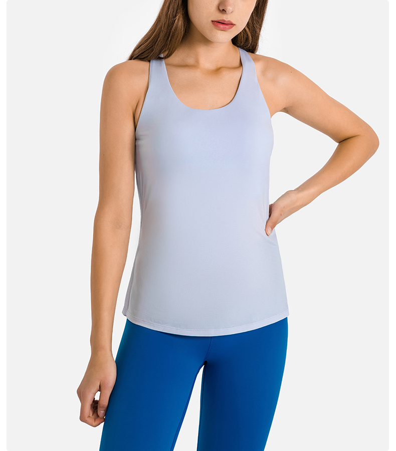 Women's loose and breathable running sports cover with straps LIGHT BLUE