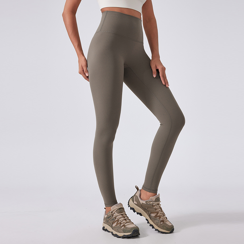Women's elastic hip lifting sports pants Color:Nomad Grey;SIZE:S