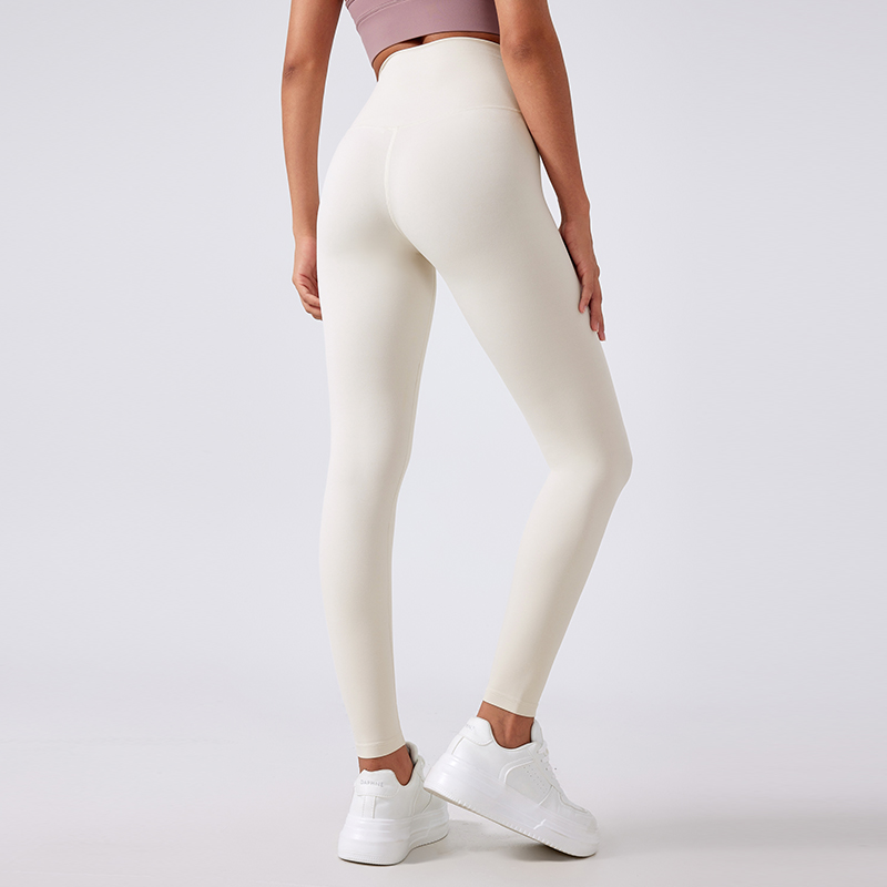 Women's elastic hip lifting sports pants Color:Albumin;SIZE:S
