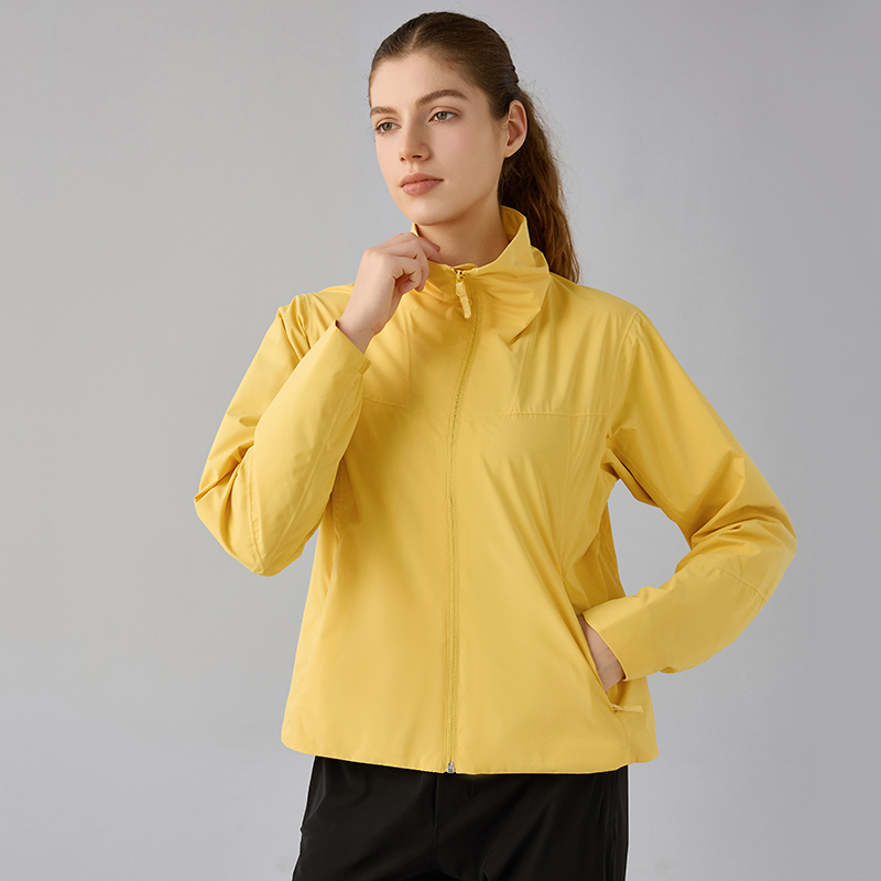 Women's slim fit stand up collar assault suit mountaineering suit Color:Moisturizing Yellow;SIZE:S
