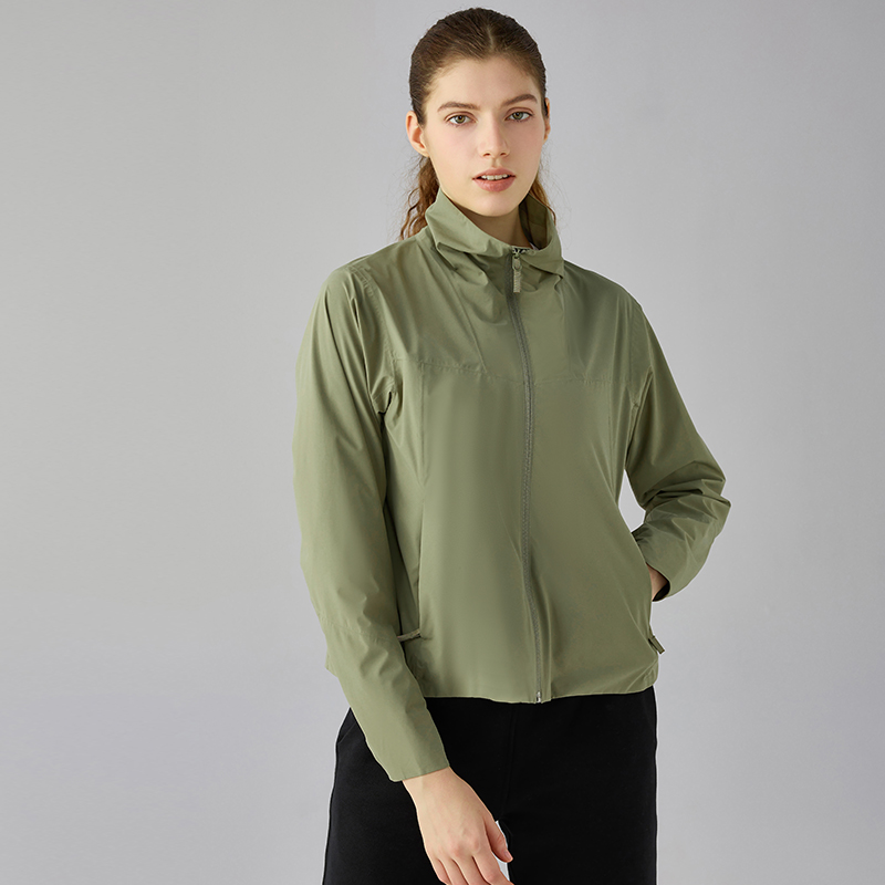 Women's slim fit stand up collar assault suit mountaineering suit Color:Misty Green;SIZE:S