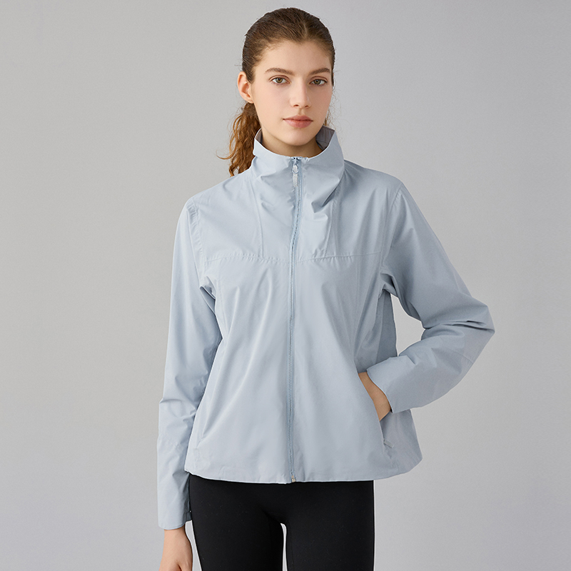 Women's slim fit stand up collar assault suit mountaineering suit Color:Cloud Water Blue
;SIZE:S