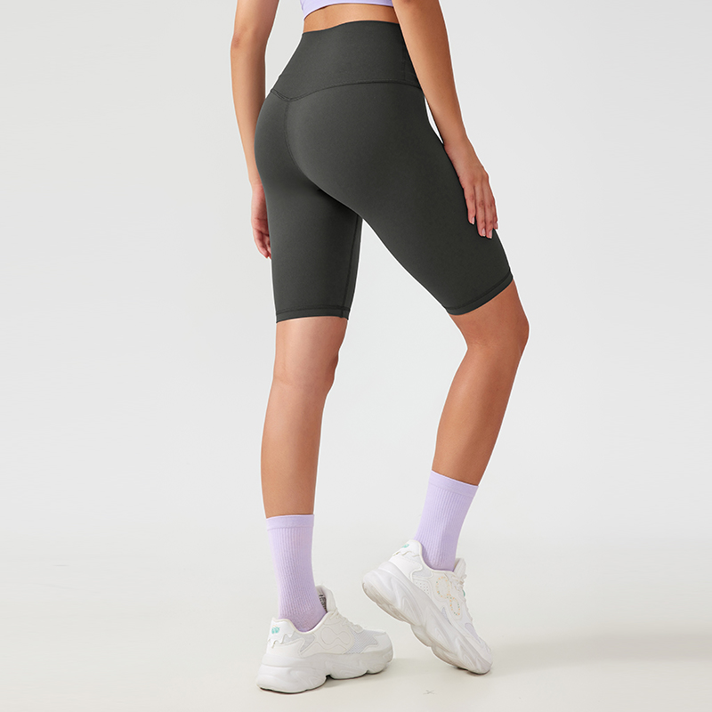 Women's one size fits all hip lifting and shaping yoga shorts Color:Graphite grey;SIZE:S
