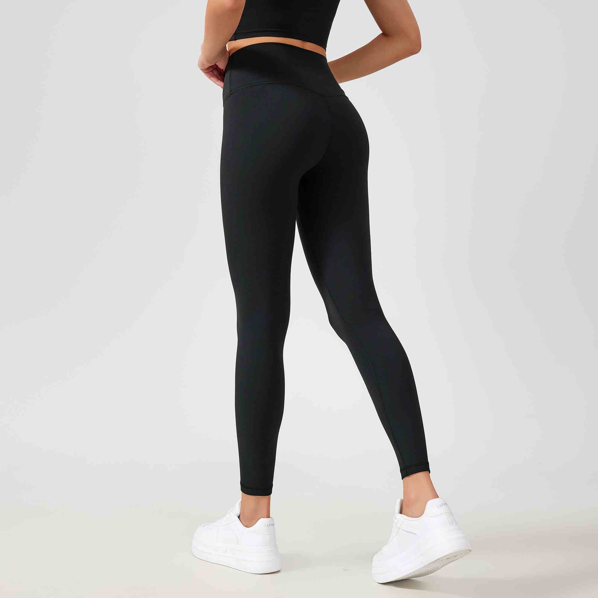 Women's one size fits all hip lifting and shaping yoga pants Color:Black;SIZE:S