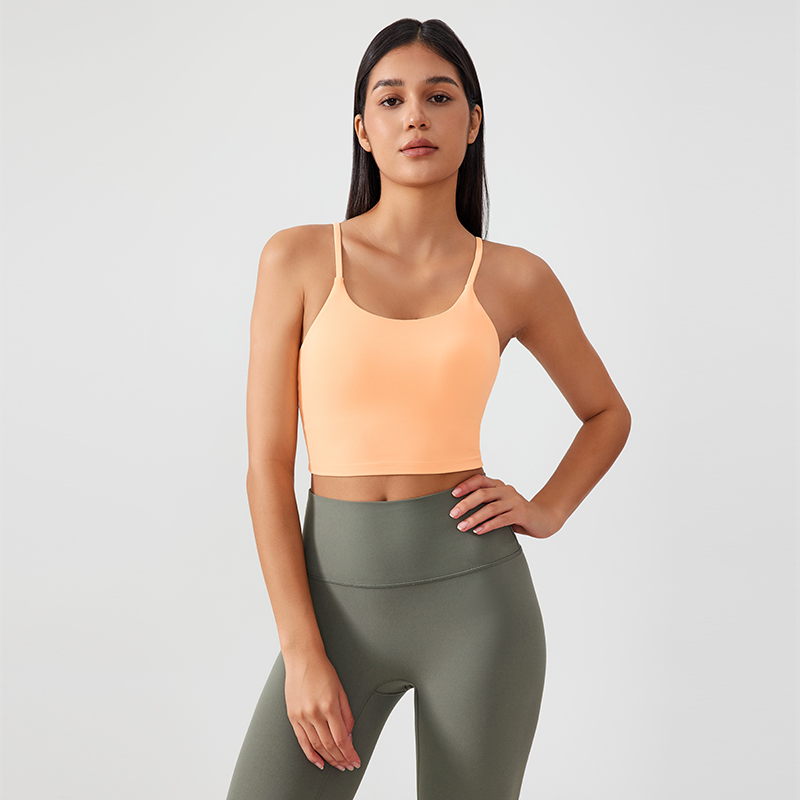 Women's sports camisole vest Soft peach
