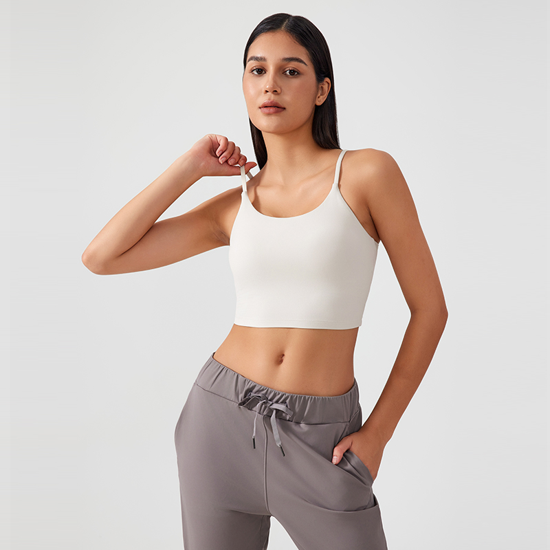 Women's sports camisole vest Color:Albumin;SIZE:M