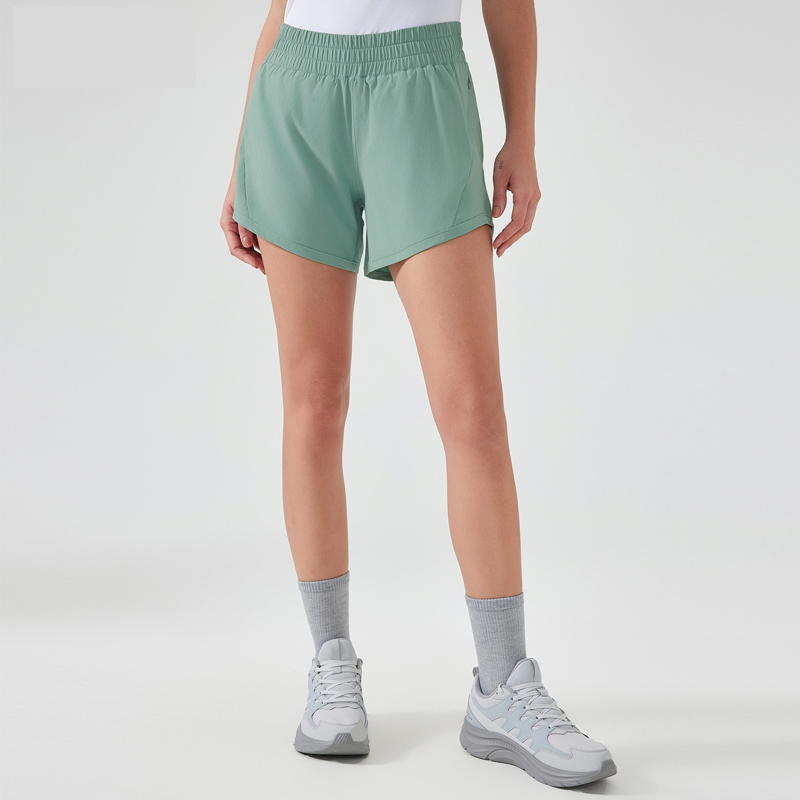 Women's ice sensitive quick drying sports shorts Color:Asakusa Green;SIZE:S
